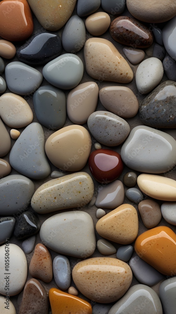 Golden Glow on Shore Pebbles at Sunset Golden Glow on Shore Pebbles at Sunset