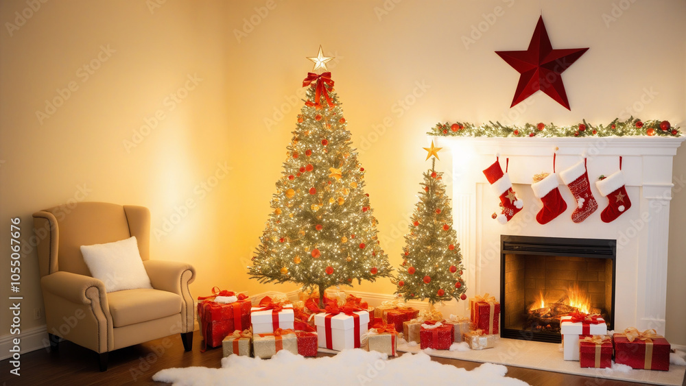 Obraz premium christmas tree and decorations
