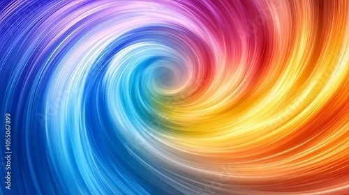 Dynamic Rainbow Vortex Abstract with Radial Motion Effect