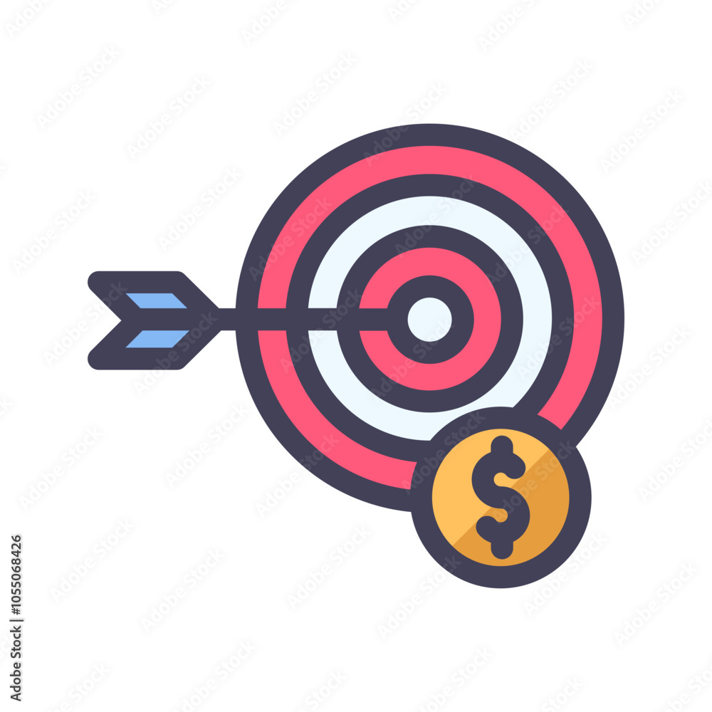 target arrow investment filled style target arrow investment filled style