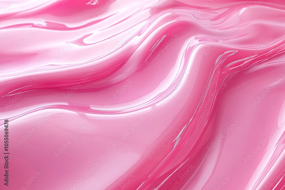 Obraz premium Abstract pink glossy wavy texture background.