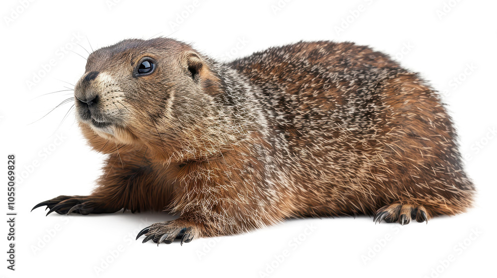 Close Up Portrait of a Groundhog in its Natural Habitat Close Up Portrait of a Groundhog in its Natural Habitat