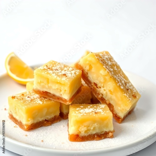 Barfi indian sweet dessert food isolated on white background