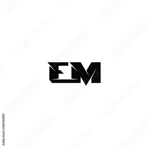 Free Download EM monogram logo design letter text name symbol monochrome logotype alphabet character simple logo - GFXLoad