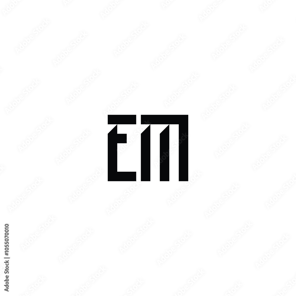 EM monogram logo design letter text name symbol monochrome logotype alphabet character simple logo EM monogram logo design letter text name symbol monochrome logotype alphabet character simple logo