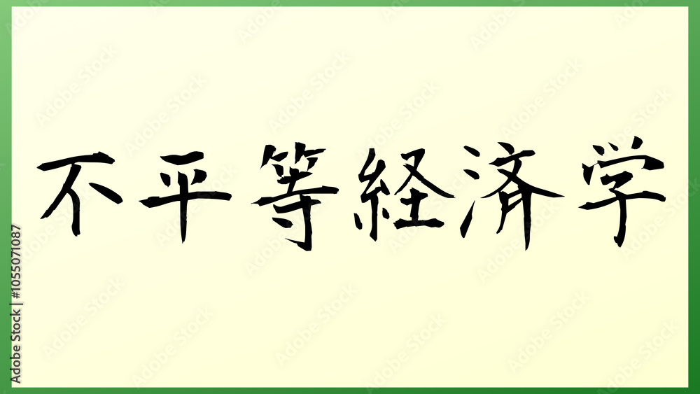不平等経済学 の和風イラスト 不平等経済学 の和風イラスト