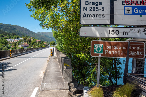 A bridge between Ponte and Rio Caldo, entrance gate to the Peneda Geres National Park in Portugal