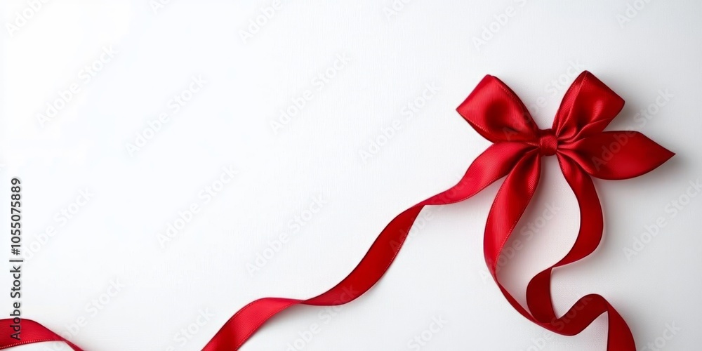 Elegant Red Ribbon Bow Elegant Red Ribbon Bow