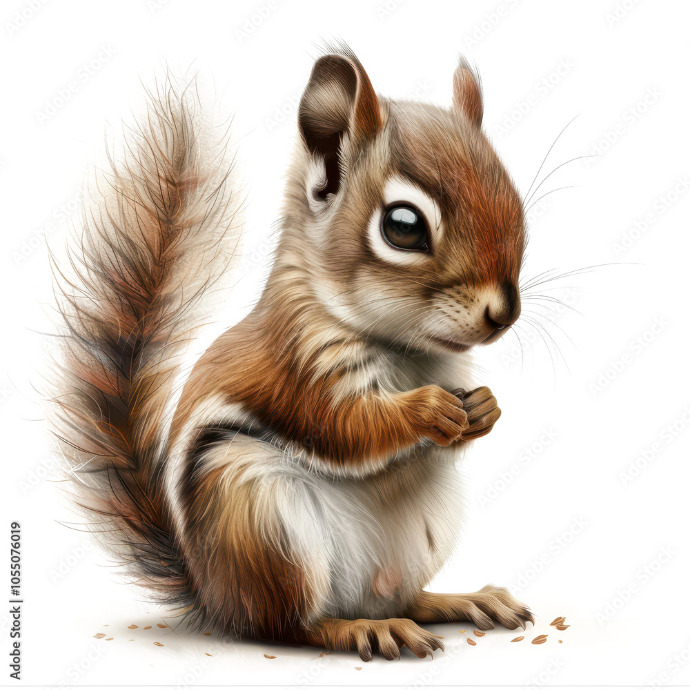 Obraz premium Cute Squirrel Portrait: Adorable Wildlife Photography