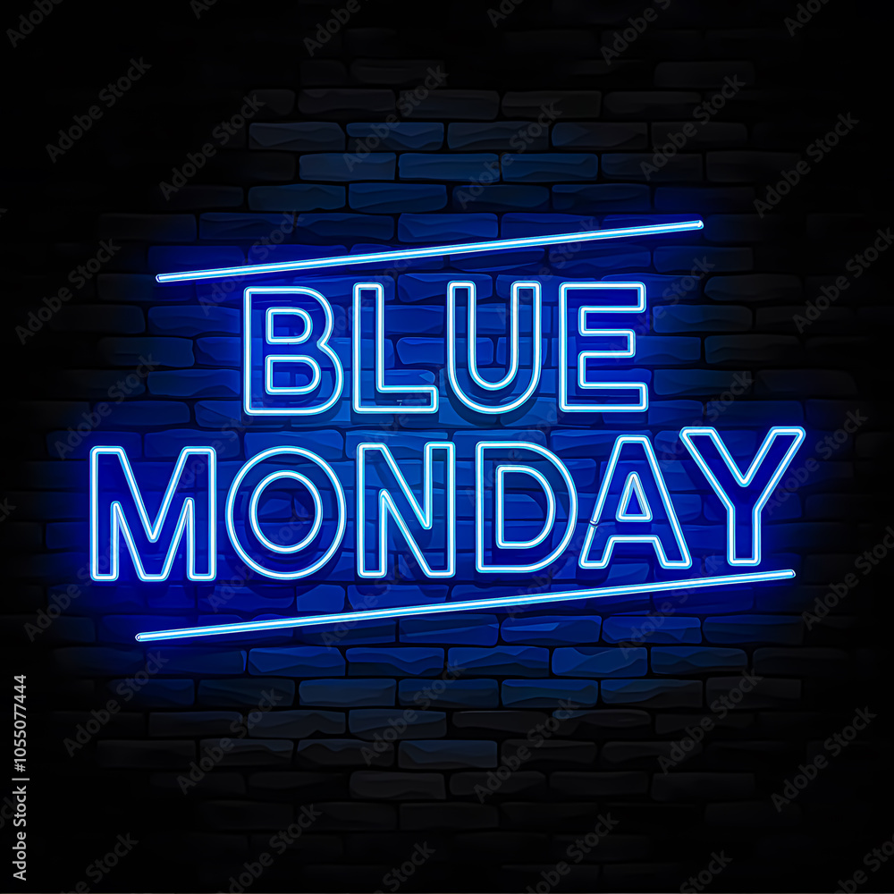Fototapeta premium blue monday illustration 