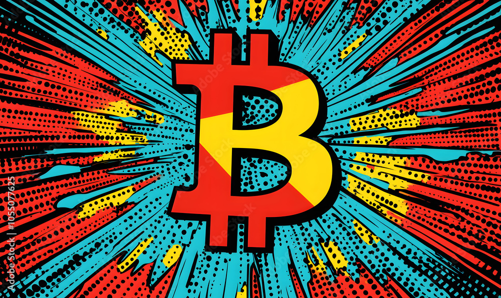 Fototapeta premium dollar production, coins, stock graphs, and Bitcoin in various creative graphic styles