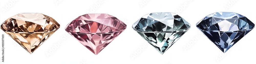 Radiant Diamonds in Varied Hues Radiant Diamonds in Varied Hues