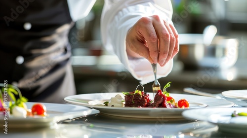 Wallpaper Mural Chef Arranging Exquisite Dish Torontodigital.ca
