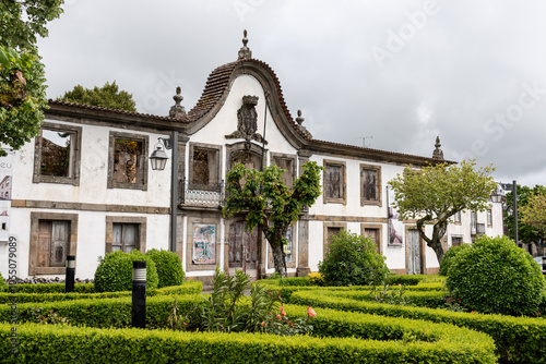 Roofless ruin of an historc building in the center of Trancoso photo