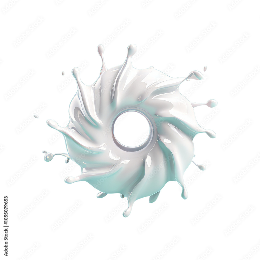 Swirling Milk Splash Design with Central Circular Opening Effect. Swirling Milk Splash Design with Central Circular Opening Effect.