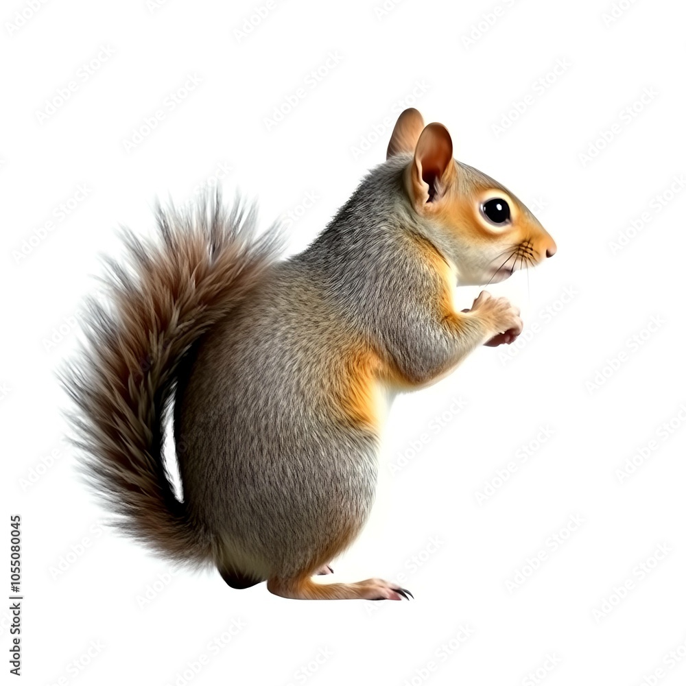 Squirrel side view full body isolated Squirrel side view full body isolated