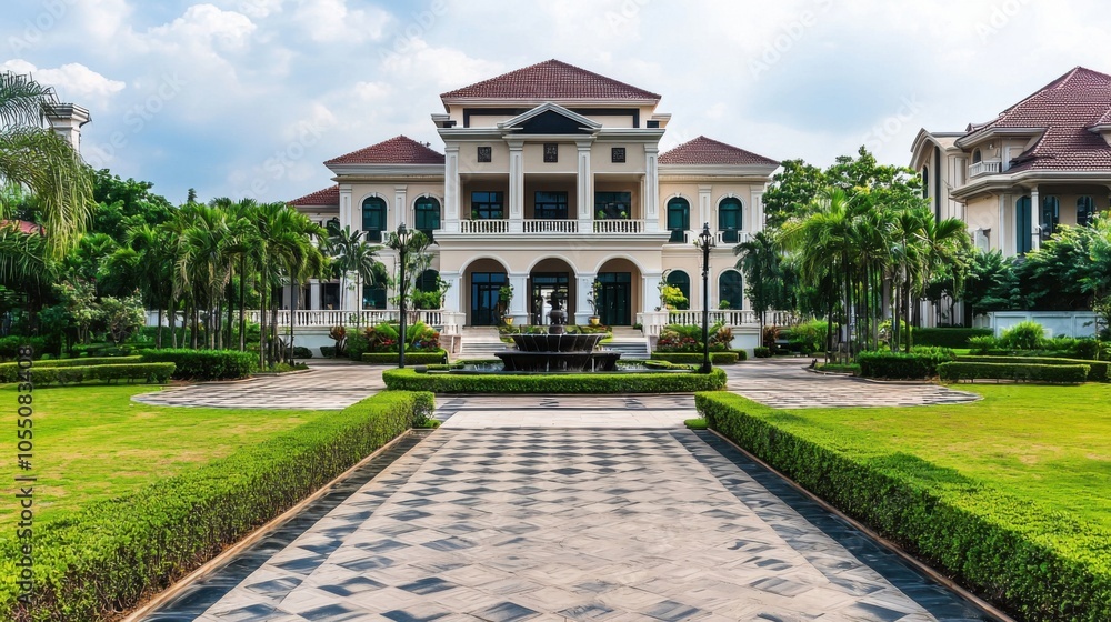 Fototapeta premium Exquisite Luxury Villa Resort with Sweeping Landscapes