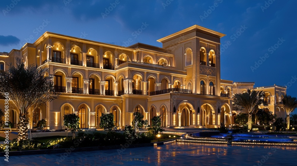 Fototapeta premium Exquisite Luxury Villa Resort with Sweeping Landscapes