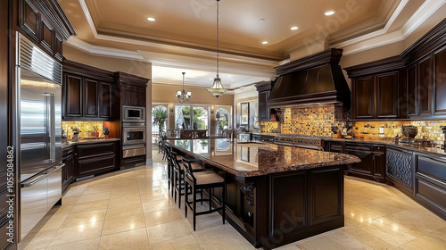 Beautiful Luxury Kitchen: Elegant Design, High-End Appliances, and Premium Materials for a Stylish and Functional Culinary Space