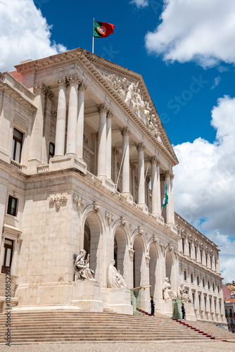 Portuguese parliament building or Palacio de Sao Bento in Lisbon photo