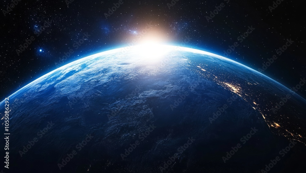 Fototapeta premium Earth from Space: A breathtaking view of our planet