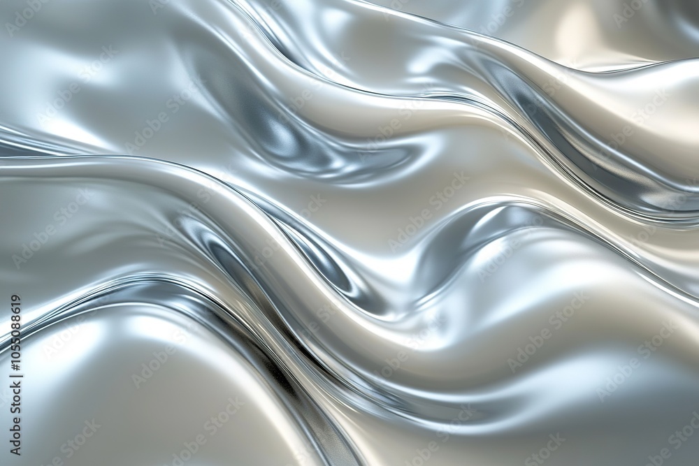 Abstract silver liquid background with flowing waves and smooth, glossy surface. Abstract silver liquid background with flowing waves and smooth, glossy surface.