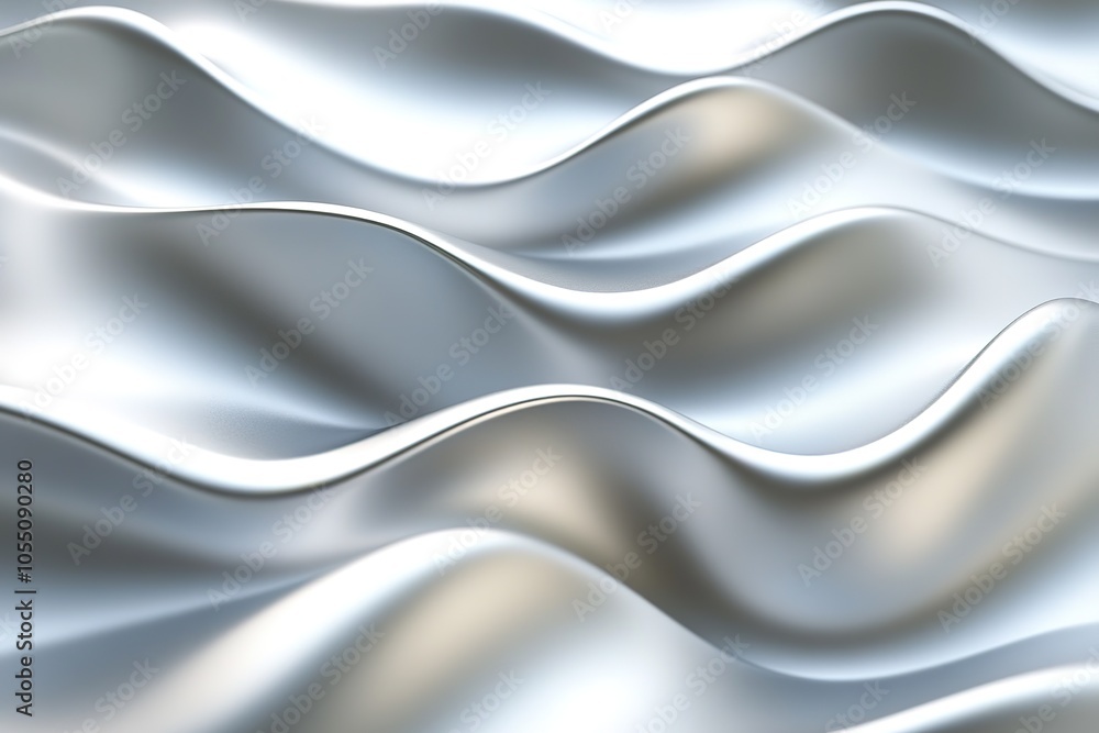 Abstract silver wave background with smooth curves. Abstract silver wave background with smooth curves.