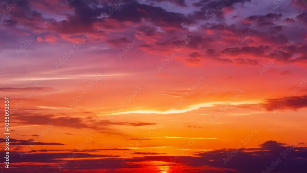 Time-lapse of clouds running over sky at sunset Time-lapse of clouds running over sky at sunset