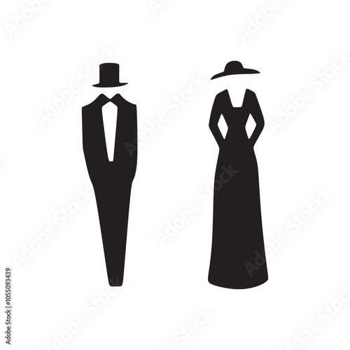 Lavatory and restroom sign for man and women isolated icon graphic vector