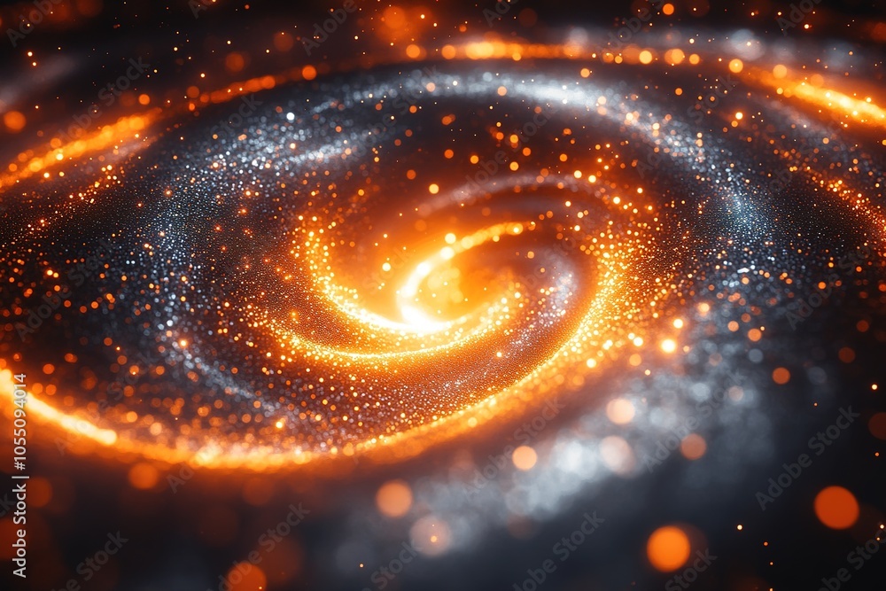 Abstract swirling particles of light creating a vortex effect. Abstract swirling particles of light creating a vortex effect.