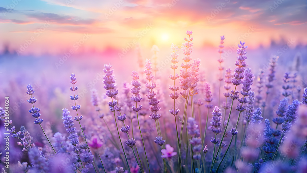 Obraz premium Pastel Pink to Lavender Gradient with Dreamy Ambiance. Perfect for: Valentine's Day, Weddings, Baby Shower, Spa Retreat