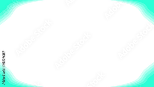 Background white with tosca gradient border. Vector can be used for banners, posters, power points, templates, slides, etc.