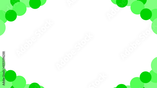 Background white with green round. Vector can be used for banners, posters, power points, templates, slides, etc.