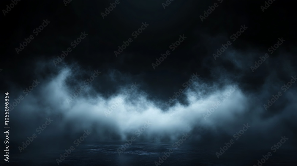 Halloween midnight black vector backdrop with eerie fog effects Halloween midnight black vector backdrop with eerie fog effects