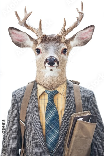 A deer in Business man suit photo