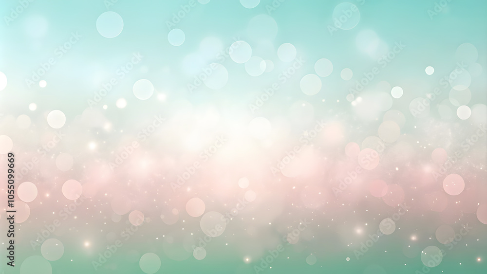 Obraz premium Pale Pink to Mint Green Gradient with Romantic Vibe. Perfect for: Valentine's Day, Weddings