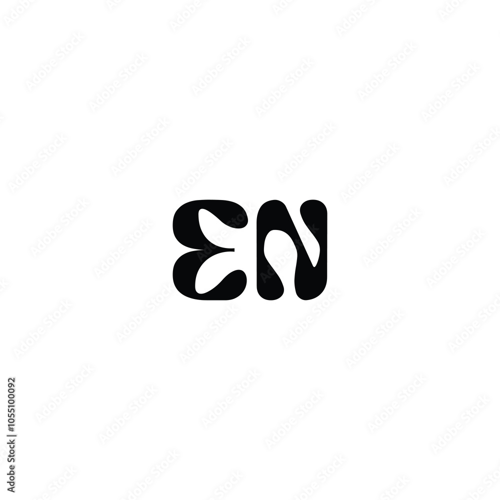 EN monogram logo design letter text name symbol monochrome logotype alphabet character simple logo EN monogram logo design letter text name symbol monochrome logotype alphabet character simple logo