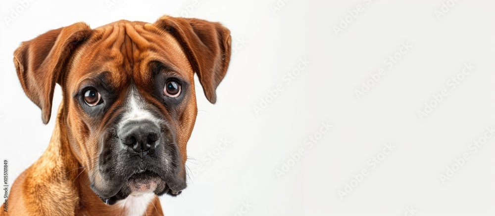 Adorable dog of a specific breed posing on a blank white background for a copy space image Adorable dog of a specific breed posing on a blank white background for a copy space image