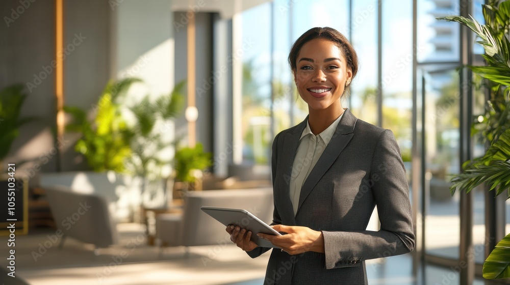 The Professional Woman with Tablet The Professional Woman with Tablet