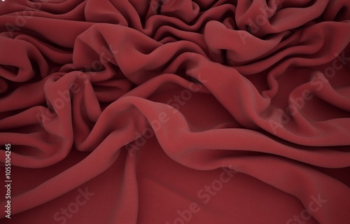 Elegant drapery of delicate burgundy fabric. 