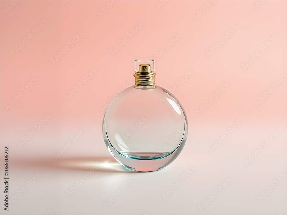 Perfume bottle on a white background with shadow, close up Perfume bottle on a white background with shadow, close up