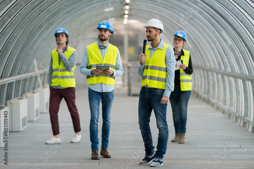 portrait of construction builders at work