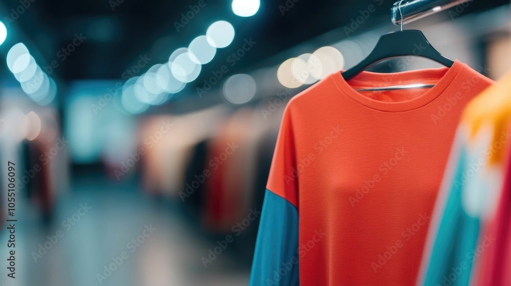 Vibrant Online Storefront with Featured Product Promotions and Sales Banners in Blurred Background Vibrant Online Storefront with Featured Product Promotions and Sales Banners in Blurred Background