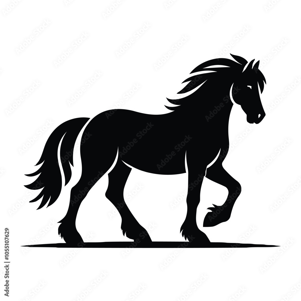 Silhouette of horse vector illustration Silhouette of horse vector illustration