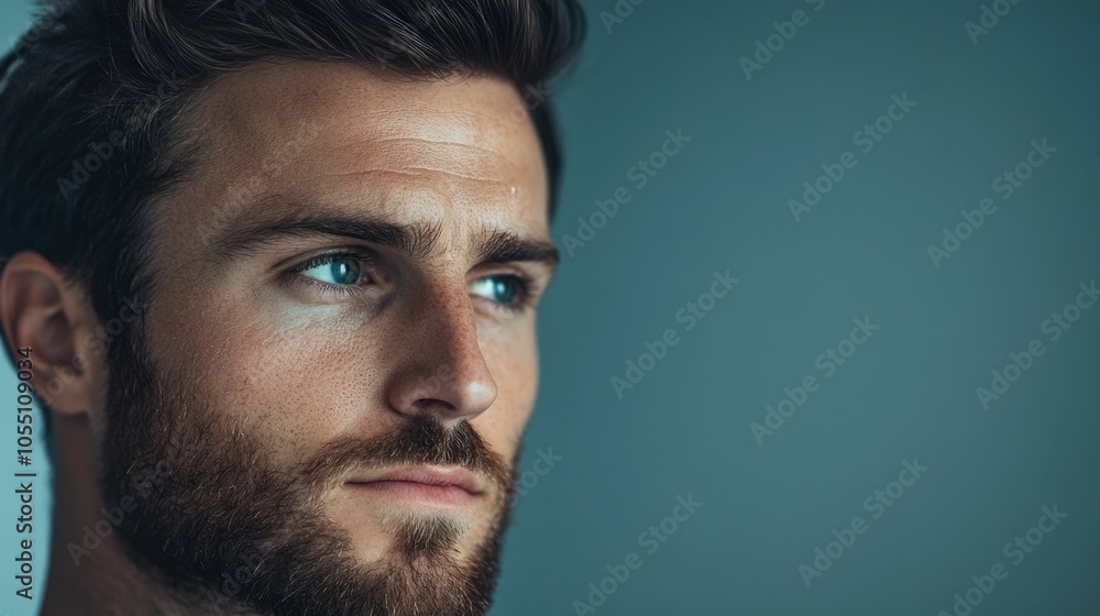 Portrait of a stylish confident man blow drying his hair after applying hair gel creating a textured voluminous hairstyle with a shallow depth of field in the background Portrait of a stylish confident man blow drying his hair after applying hair gel creating a textured voluminous hairstyle with a shallow depth of field in the background