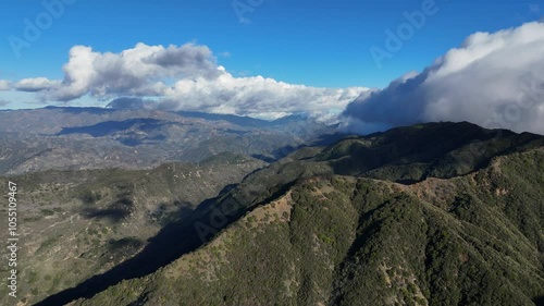 Aerial View of Santa Ynez Mountains, Santa Barbara County, California photo