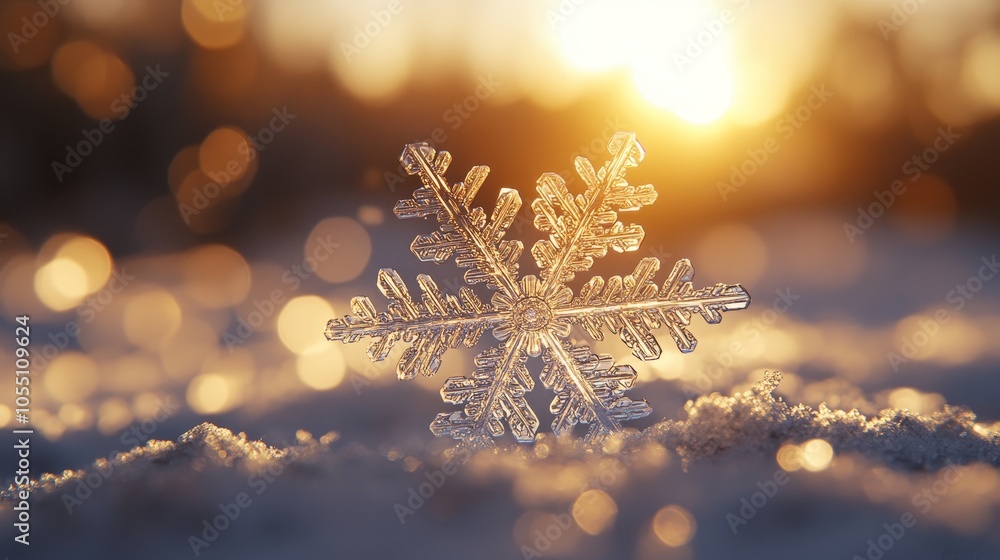 Detailed snowflake catching light as it falls, its intricate crystalline pattern glowing against a blurred snowy background. snowflake macro, frozen beauty Detailed snowflake catching light as it falls, its intricate crystalline pattern glowing against a blurred snowy background. snowflake macro, frozen beauty