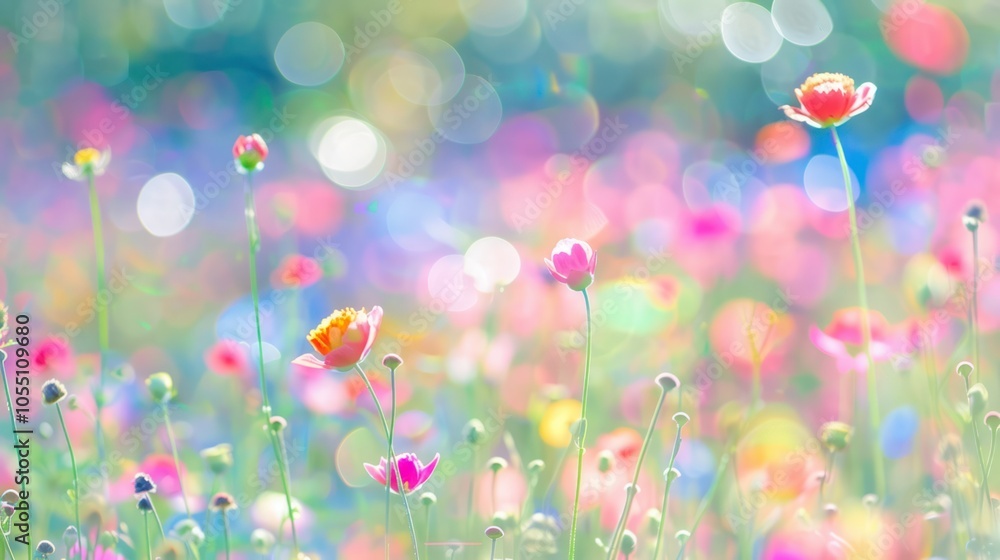 Colorful Flower Field Colorful Flower Field