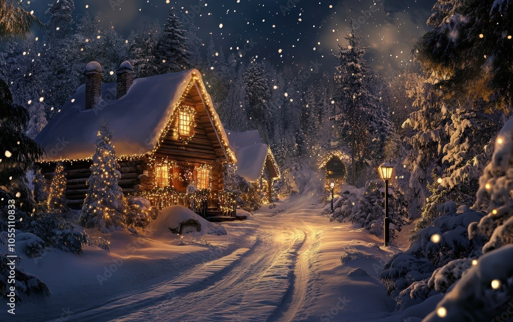 Fototapeta premium New year style christmass wallpaper 