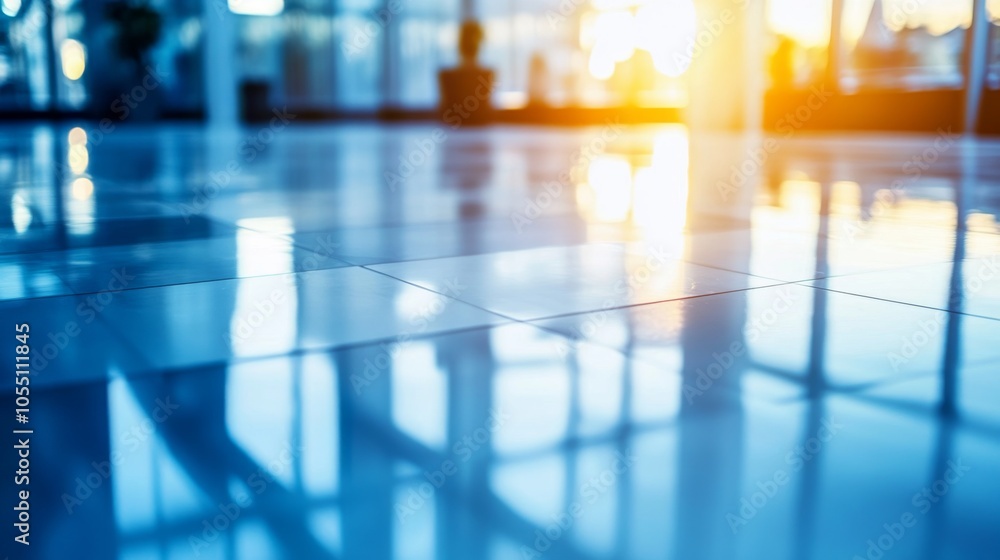 Bright and Clean Office Space with Reflections Bright and Clean Office Space with Reflections